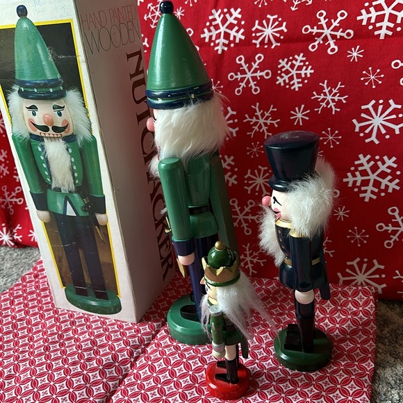 3 Wooden Christmas Nutcrackers - Picture 3 of 7